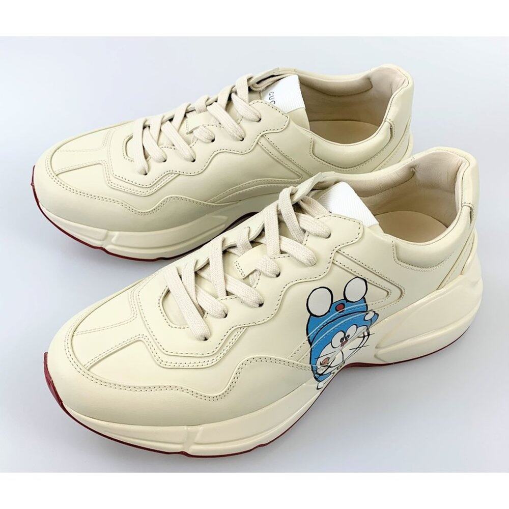 NIB Gucci x Doraemon Rhyton sneakers Limited Edition Man Size 6 Woman US 10 - Picture 4 of 10